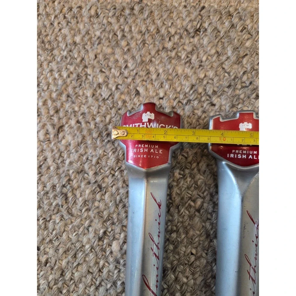 Pair of Smithwicks Imported Premium Irish Ale Beer Taps Metal Tall 11''